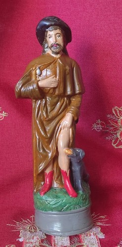 Statue saint roch son chien - saint,