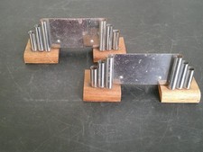 CADRE PORTE PHOTOS ART DECO BOIS ET METAL CHROME LOT DE 2