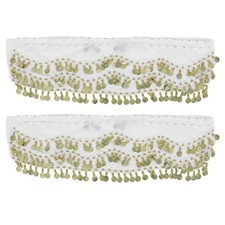  Ensemble de 2 jupes de danse orientale : foulard de hanches pour la danse