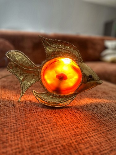 Lampe sculpturale laiton et - lampe,