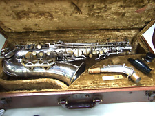 DOLNET Paris Alto Saxophone  Silver Plated Serial # 36193 Orig.Case 1940' France