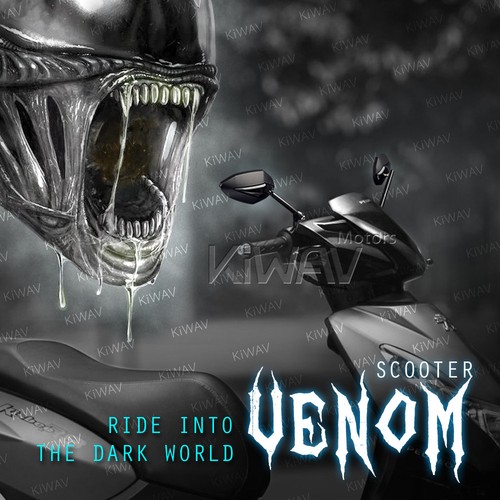 Rétroviseur style venom noir - rétroviseur,