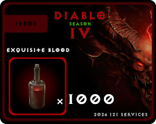 D4 Diablo 4 Season 10 Vessel of Hatred 1000X Exquisite Blood / Lord Zir
