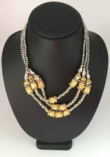 COLLIER MULTI RANG/ METAL DORE