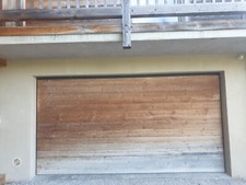 PORTE DE GARAGE EN BOIS CLAIR