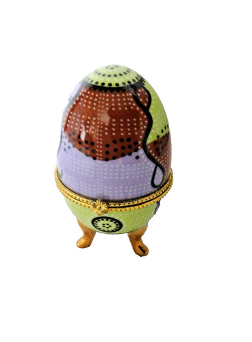 Oeuf boite porcelaine - 3, pieds