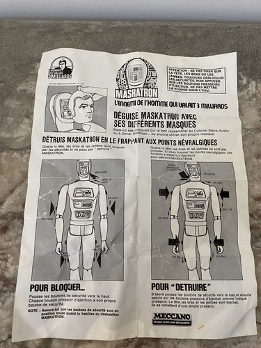 Notice maskatron meccano - notice,