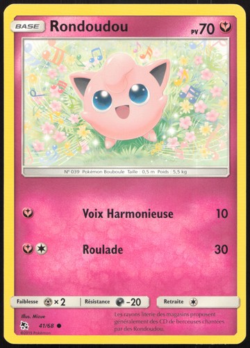 Carte pokémon rondoudou - rondoudou, 41/68