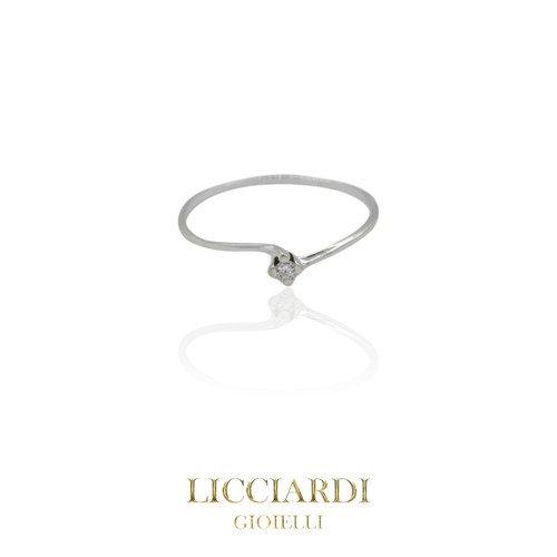 Bague solitaire femme blanc - femme, or