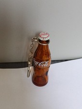 Vintage 1960s COCA-COLA Glass Bottle Antique Keychain
