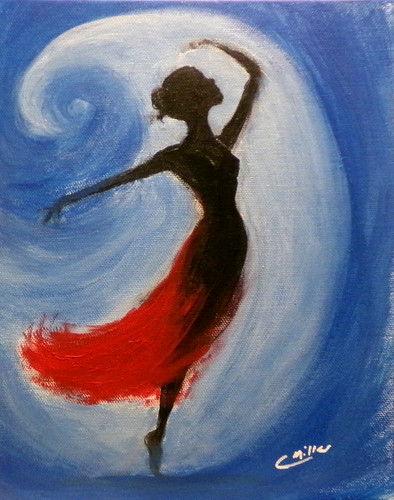 Abstract woman silhouette wave - woman,