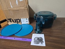 Tupperware TupperWave Stack Cooker 7 pc. Set Teal Green - Microwave Meal Maker