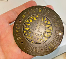 Objets ancien 1898 Royal automobile club Belgique ancienne voiture Garage car