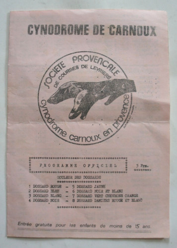 Programme cynodrome carnoux - cynodrome,
