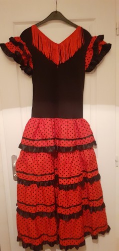 Robe longue espagnole rouge - robe, et