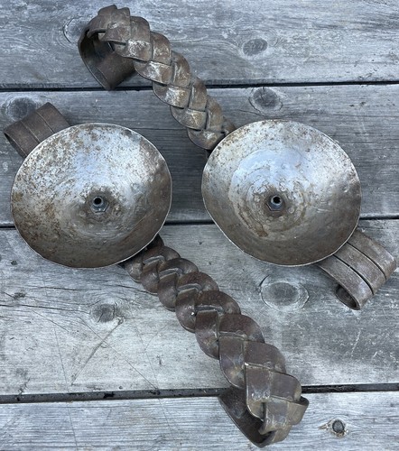 Pair wrought iron lamp - wrought,