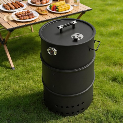 3in1 charcoal smoker bbq grill - charcoal,