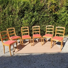 Lot de 6 chaises merisier