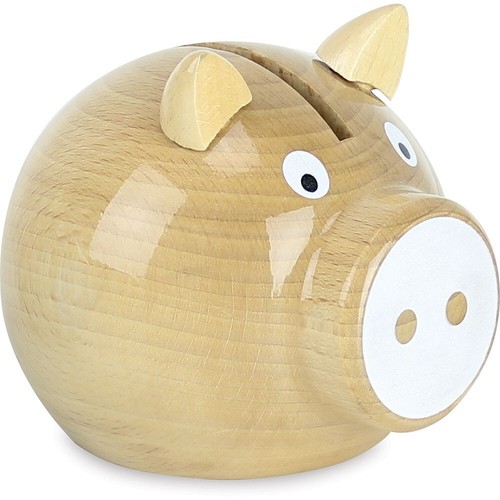 Tirelire cochon hêtre - cochon,