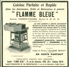 Antique 1908 Blue Flame Stove with Grill Magazine Issue Advertising