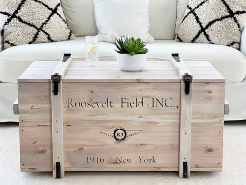 Coffre table basse bois - coffre,