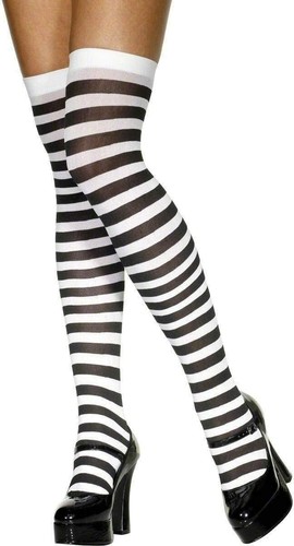 Neuf bas rayures noires - rayures,