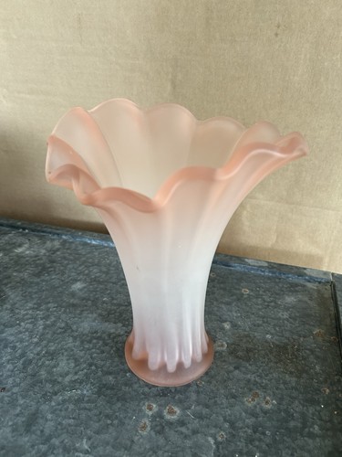 Vase rose verre - en,