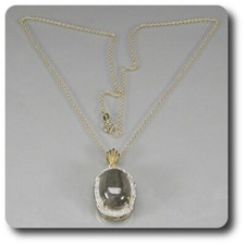 Sapphire And Diamond Pendant +