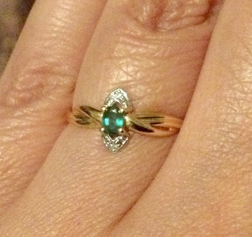 Fine bague carats - or, 18