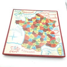 Old educational game Map of France puzzle Fernand Nathan - COMPLETE