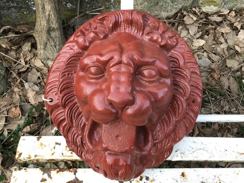 Gargouille tête lion en - de,