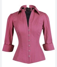 CORSET STORY - DRY ROSE CORSET SHIRT (30") Barbie Pink Boned Heavy-duty $351 