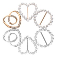 6pcs Rhingestone Pearls Scarf