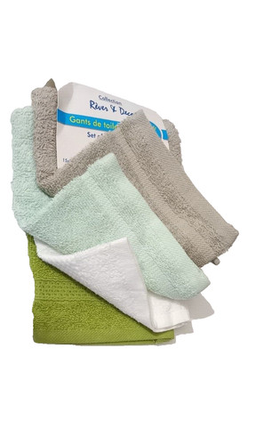 Lot gants de toilette - 4,