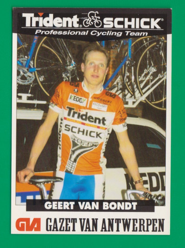 Cyclisme carte cycliste geert - cyclisme,