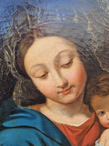 Huile sur toile - vierge, à