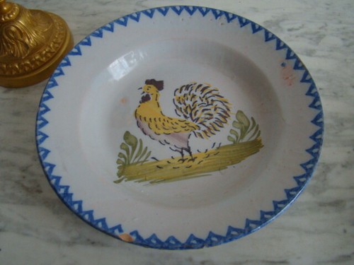 Assiette ancienne faïence - assiette,