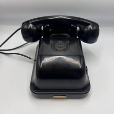 1950s USSR Soviet Retro Black Bakelite Desk Intercom Phone 7.4" Vintage Gift
