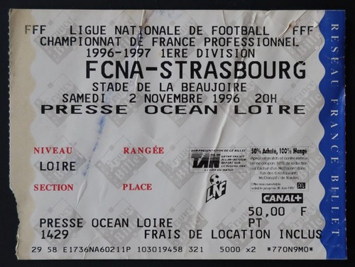 Ticket match nantes - ticket,
