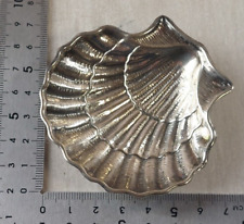 Ancienne petite coupelle forme coquille saint jacques, en argent Alpaca