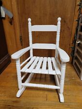 Kid's Rocking Chair Wooden Child Toddler Patio Rocker Doll Ages 3-6 White