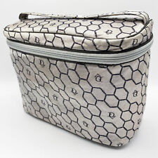 CHRISTIAN DIOR Vintage 80s Makeup Bag Case Silver Honeycomb - Sacs De Beaute
