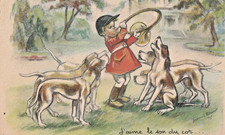 cpa Germaine Bouret - j'aime