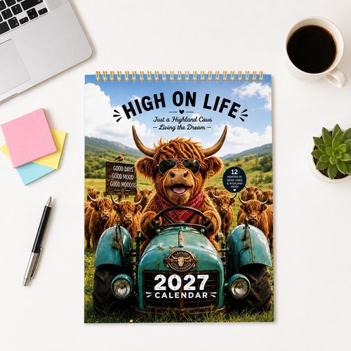 Calendrier mensuel vache des - calendrier,