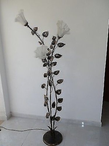 Lampe lampadaire terre fer - lampadaire,