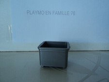 PLAYMOBIL city life dollhouse maisons bac / caisse gris alu 