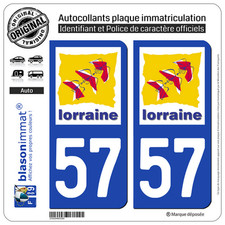 2 Stickers autocollant plaque