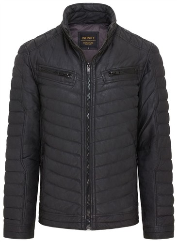 Veste biker cuir noir - biker,