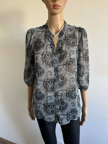 Blouse imprimée transparente