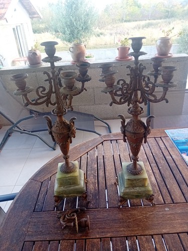Paire chandeliers décoratifs